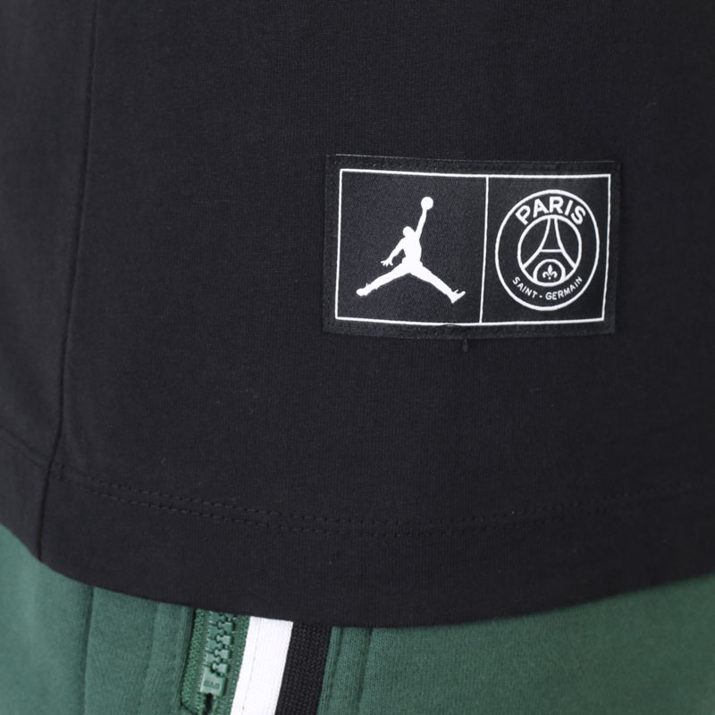 мужская черная футболка Jordan Paris Saint-Germain Logo Tee DB6514-010 - цена, описание, фото 4