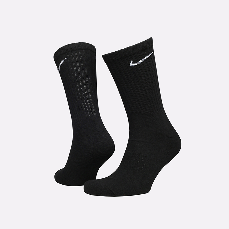 мужские черные носки Nike Everyday Cushioned Crew (3 Pair) SX7664-010 - цена, описание, фото 1