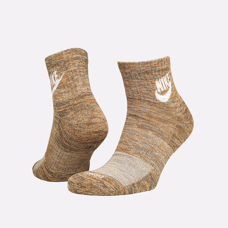 мужские коричневые носки Nike Everyday Plus Cushioned Ankle (2 Pairs) DJ5857-325 - цена, описание, фото 1