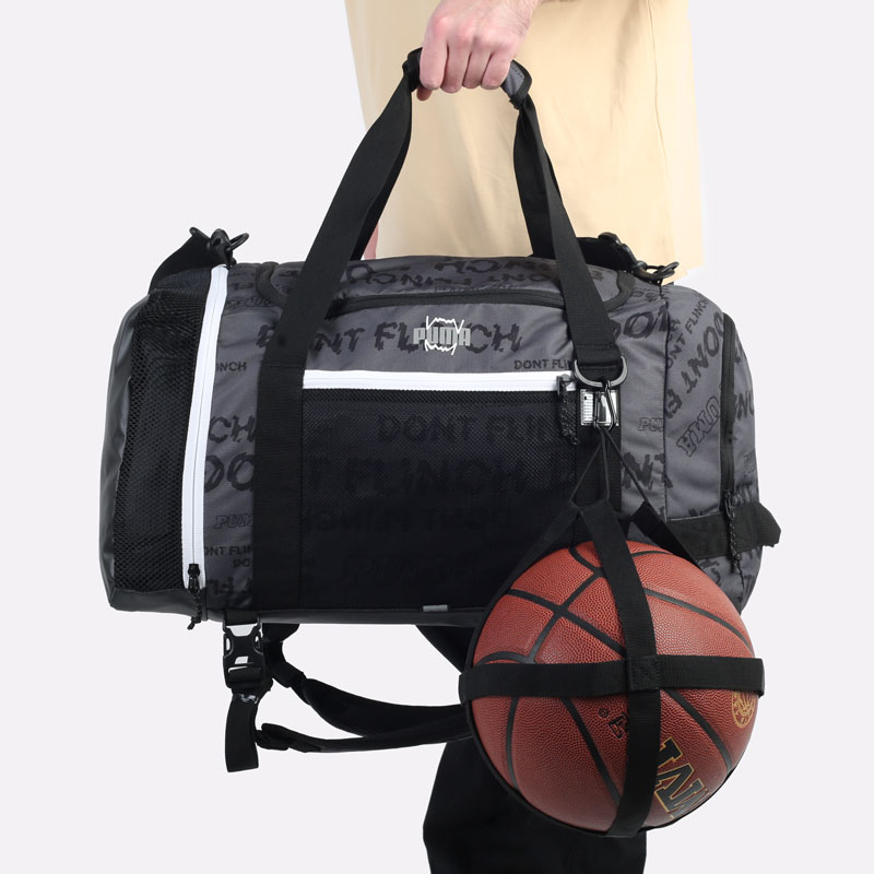 серая сумка PUMA Basketball Pro Duffle 07798804 - цена, описание, фото 2