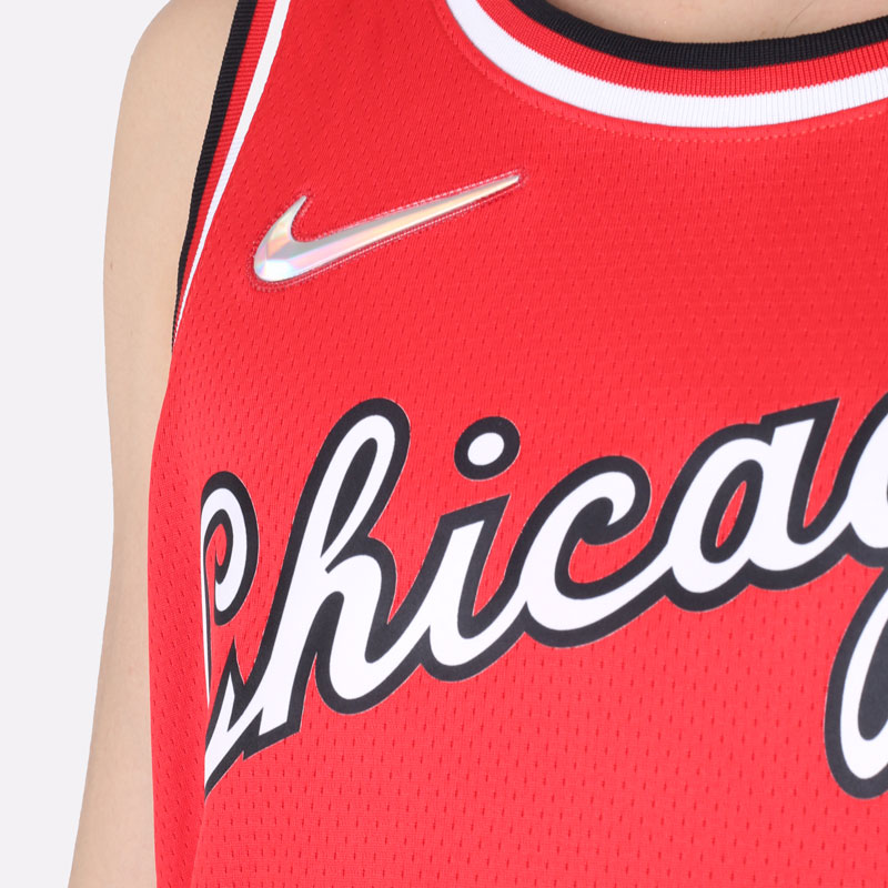 мужская красная майка Nike Chicago Bulls City Edition Dri-FIT NBA Swingman Jersey DB4021-657 - цена, описание, фото 2