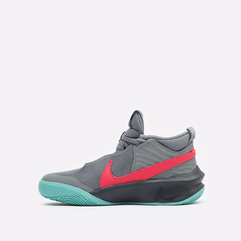 женские серые баскетбольные кроссовки Nike Team Hustle D 10 (GS) CW6735-008 - цена, описание, фото 2