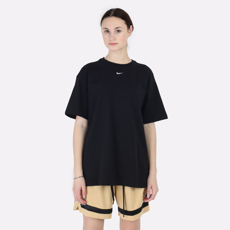 женская черная футболка Nike Sportswear Essential Short Sleeve Top DH4255-010 - цена, описание, фото 5
