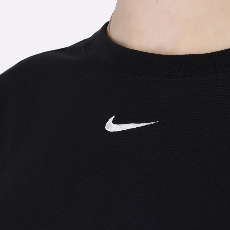женская черная футболка Nike Sportswear Essential Short Sleeve Top DH4255-010 - цена, описание, фото 2