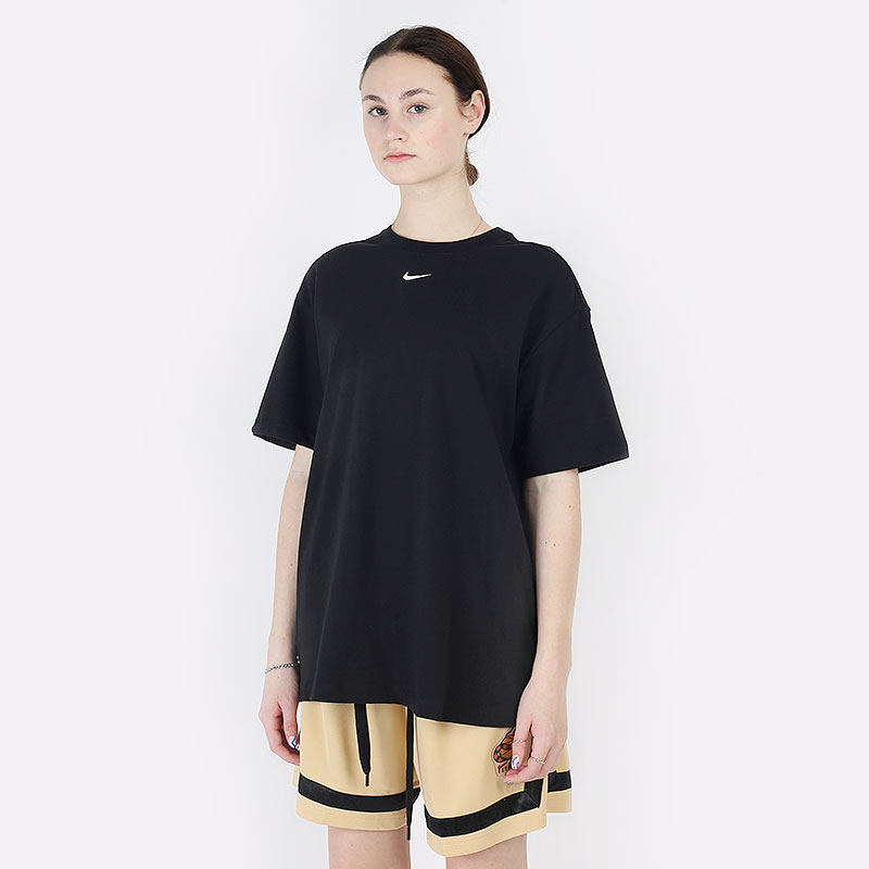 женская черная футболка Nike Sportswear Essential Short Sleeve Top DH4255-010 - цена, описание, фото 1