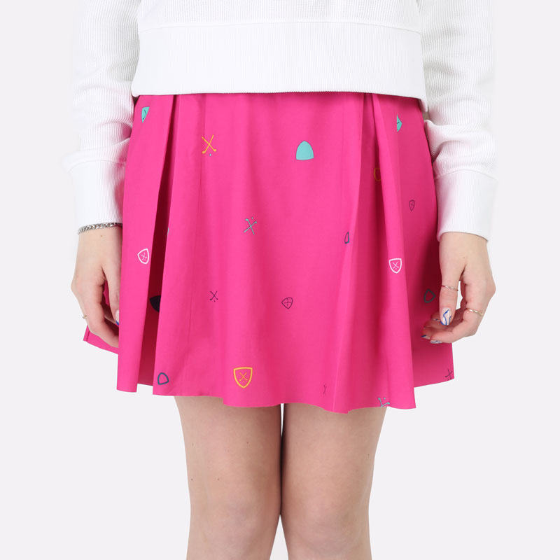женская розовая юбка Nike Club Skirt Long Printed Golf Skirt DH2062-621 - цена, описание, фото 6