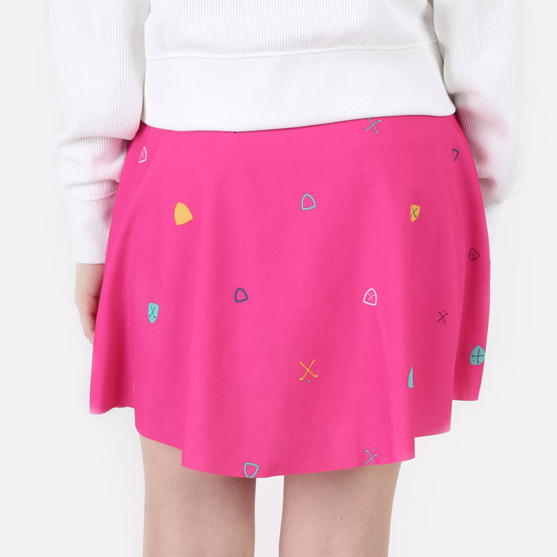 женская розовая юбка Nike Club Skirt Long Printed Golf Skirt DH2062-621 - цена, описание, фото 4