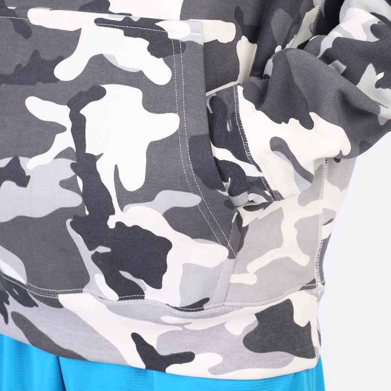 мужская серая толстовка Nike NRG Solo Swoosh Hoodie DN1252-133 - цена, описание, фото 3