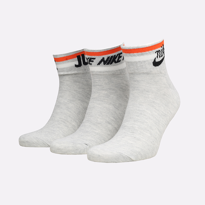 мужские серые носки Nike Move To Zero Sox (3 Pairs) DX5080-050 - цена, описание, фото 1