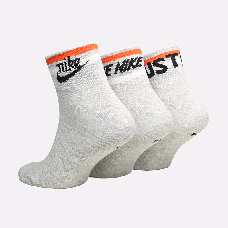мужские серые носки Nike Move To Zero Sox (3 Pairs) DX5080-050 - цена, описание, фото 2