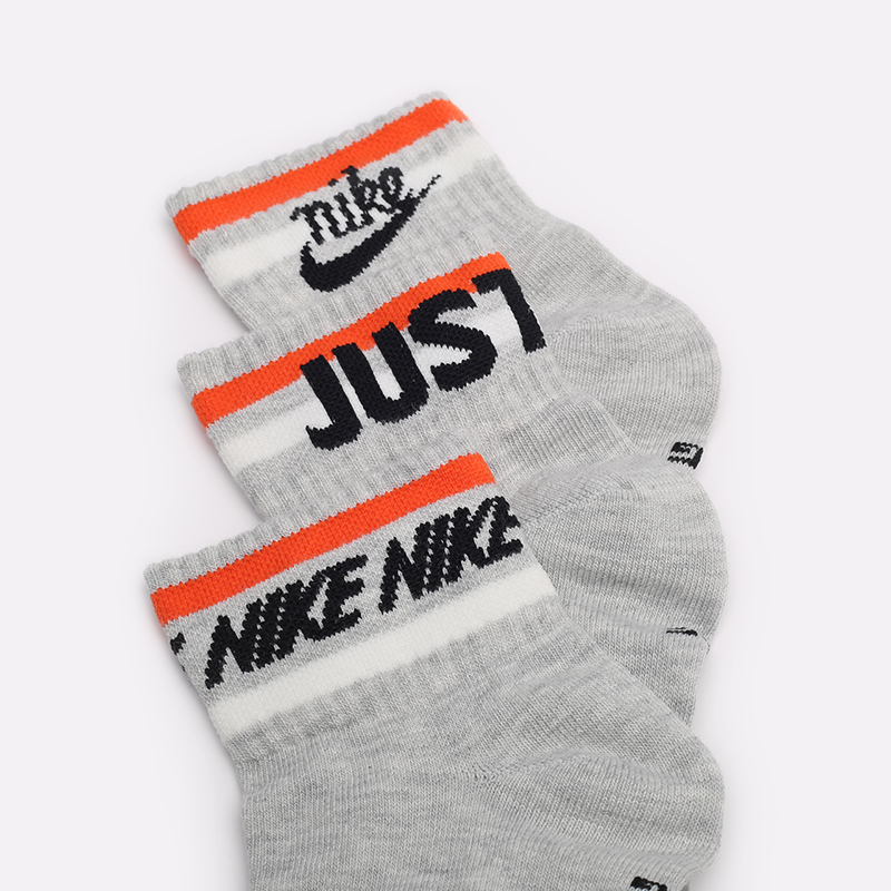 мужские серые носки Nike Move To Zero Sox (3 Pairs) DX5080-050 - цена, описание, фото 3