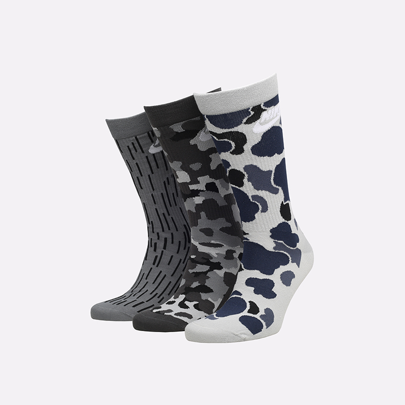 мужские серые носки Nike Everyday Essential Crew Socks (3 Pairs) DH3414-902 - цена, описание, фото 1