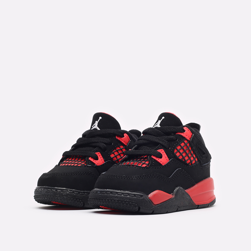 детские черные кроссовки Jordan 4 Retro (TD) BQ7670-016 - цена, описание, фото 4