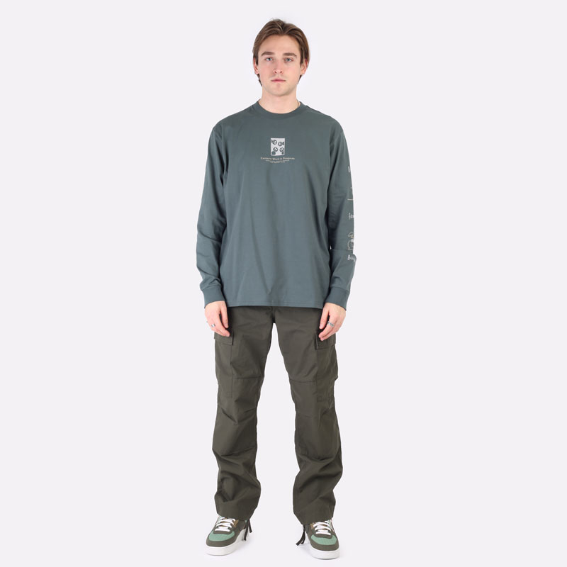 Лонгслив Carhartt WIP L/S Dome T-Shirt (I029982-hemlock green)  - цена, описание, фото 7