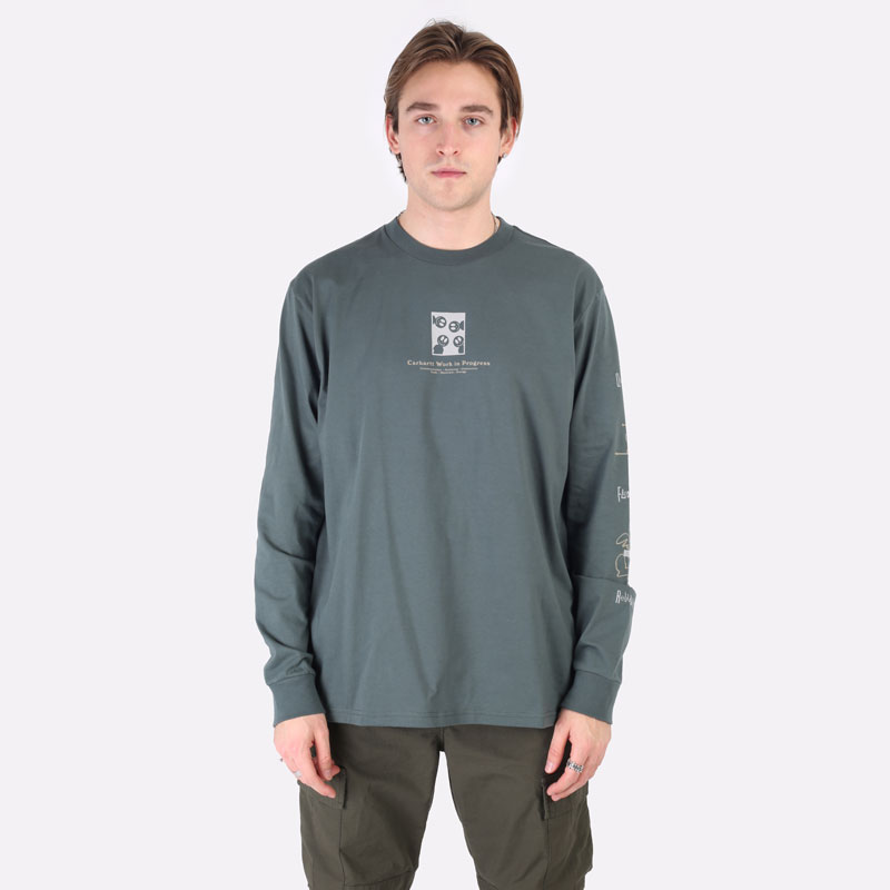 Лонгслив Carhartt WIP L/S Dome T-Shirt (I029982-hemlock green)  - цена, описание, фото 5