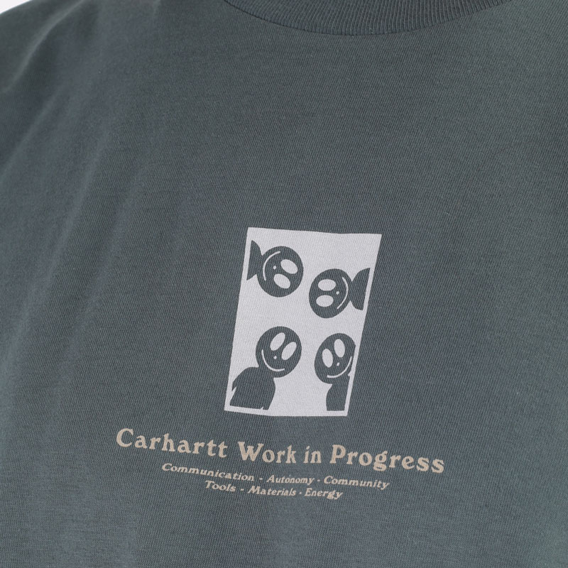   лонгслив Carhartt WIP L/S Dome T-Shirt I029982-hemlock green - цена, описание, фото 4