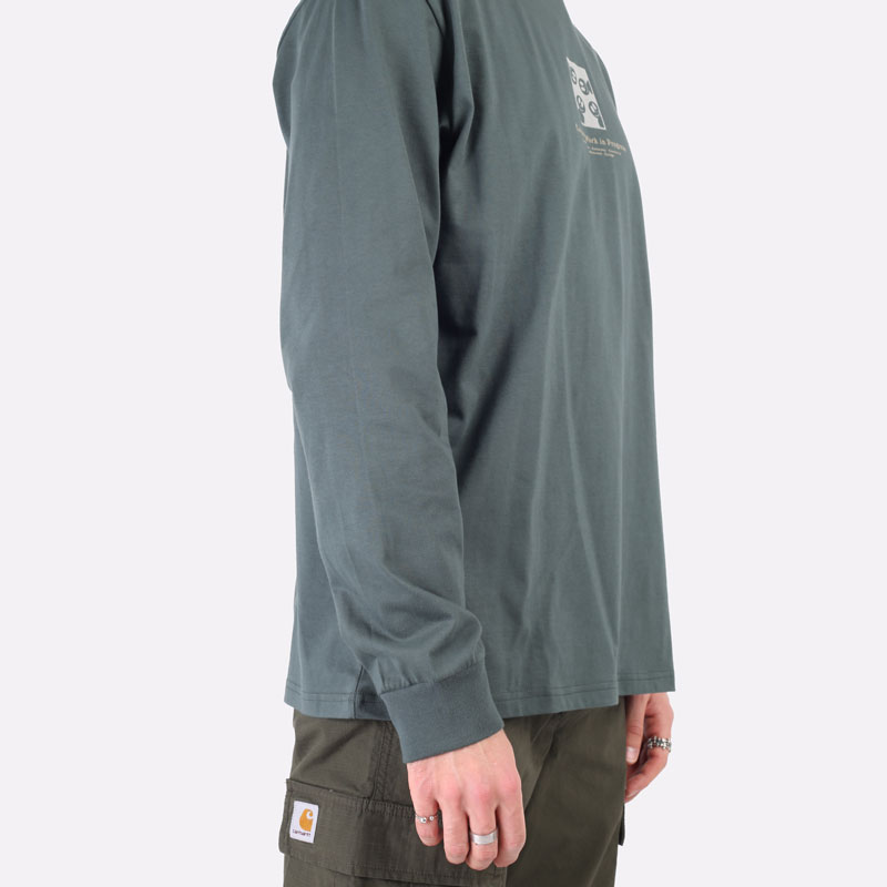   лонгслив Carhartt WIP L/S Dome T-Shirt I029982-hemlock green - цена, описание, фото 2