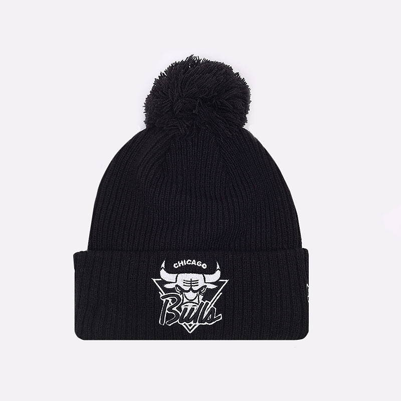  черная шапка Newera Bulls 60183119-BLWH - цена, описание, фото 1