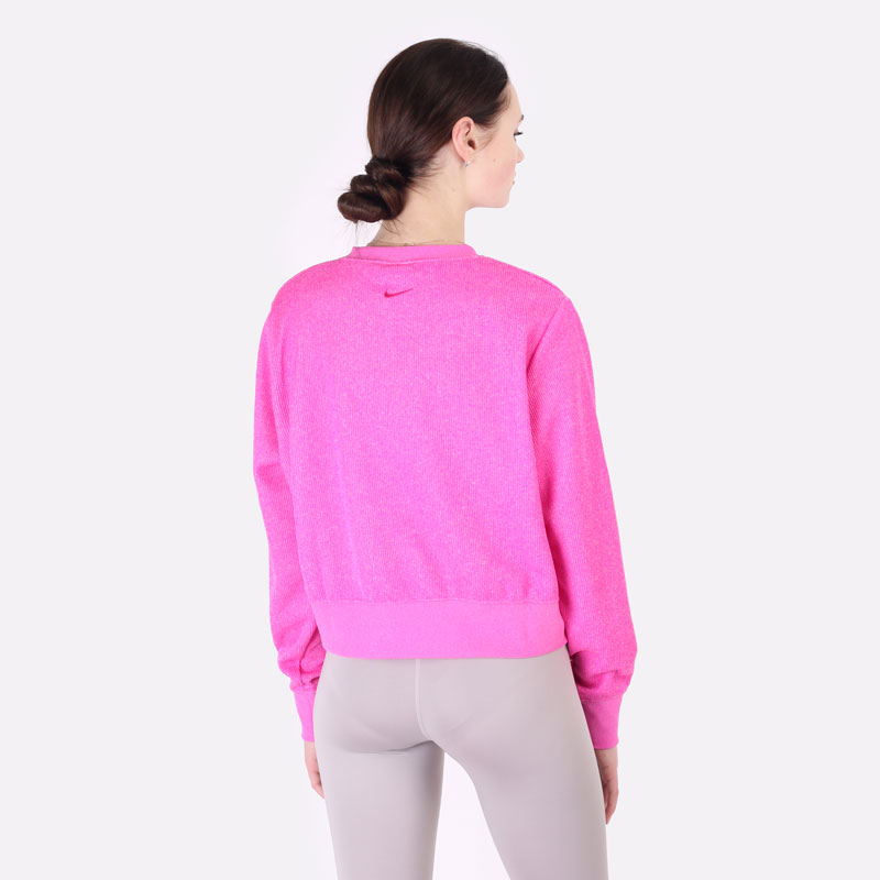 женская розовая толстовка Nike Dri-FIT Victory Long-Sleeve Golf Crew Top DH2085-642 - цена, описание, фото 3