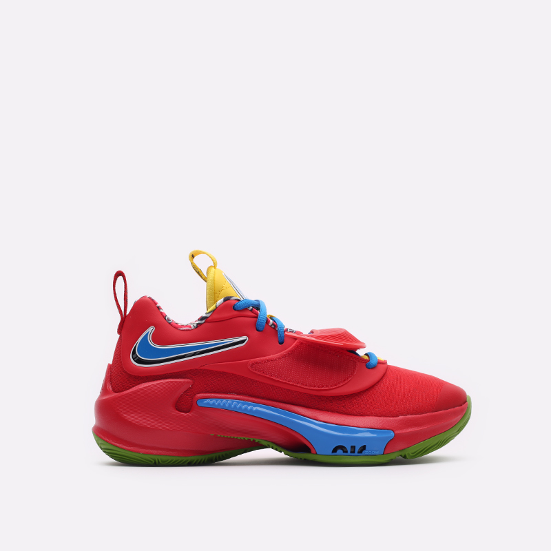  красные баскетбольные кроссовки Nike Zoom Freak 3 NRG x UNO DC9364-600 - цена, описание, фото 1
