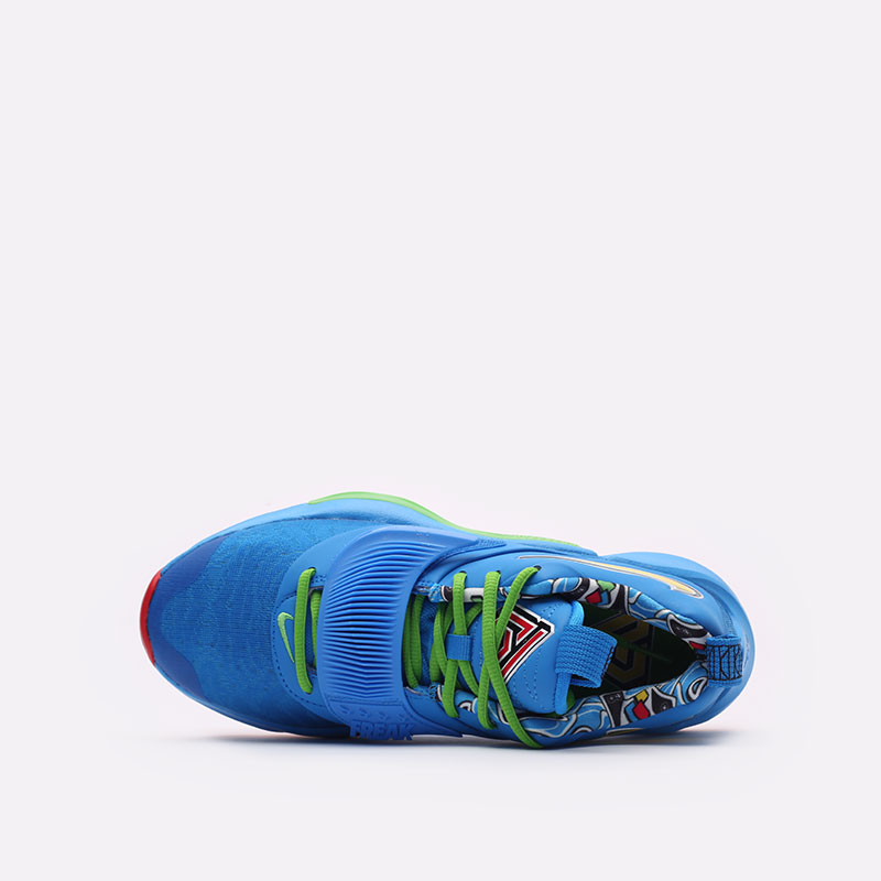  голубые баскетбольные кроссовки Nike Zoom Freak 3 NRG x UNO DC9364-400 - цена, описание, фото 6
