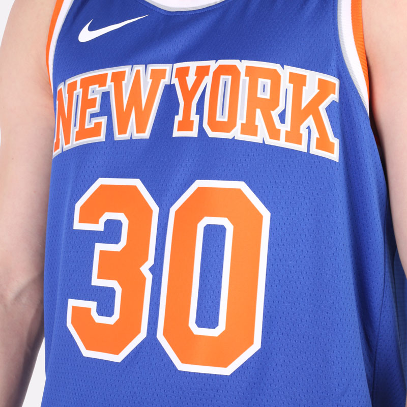 мужская синяя майка Nike NBA Swingman Jersey Knicks Icon Edition 2020 CW3675-403 - цена, описание, фото 2