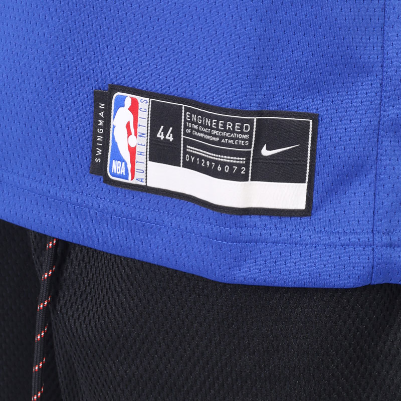 мужская синяя майка Nike NBA Swingman Jersey Knicks Icon Edition 2020 CW3675-403 - цена, описание, фото 5