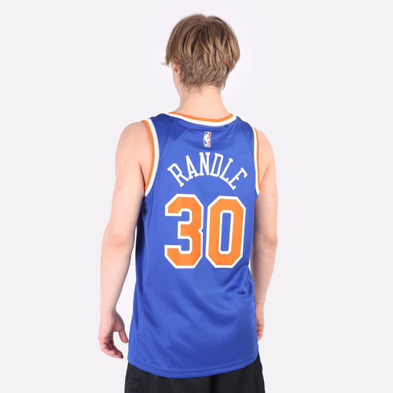 мужская синяя майка Nike NBA Swingman Jersey Knicks Icon Edition 2020 CW3675-403 - цена, описание, фото 3