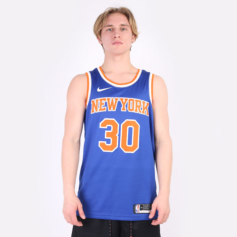 мужская синяя майка Nike NBA Swingman Jersey Knicks Icon Edition 2020 CW3675-403 - цена, описание, фото 1