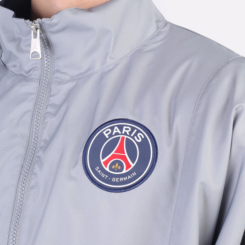 мужская серая куртка Jordan x Paris Saint-Germain Flight Suit Jacket DJ0387-090 - цена, описание, фото 7