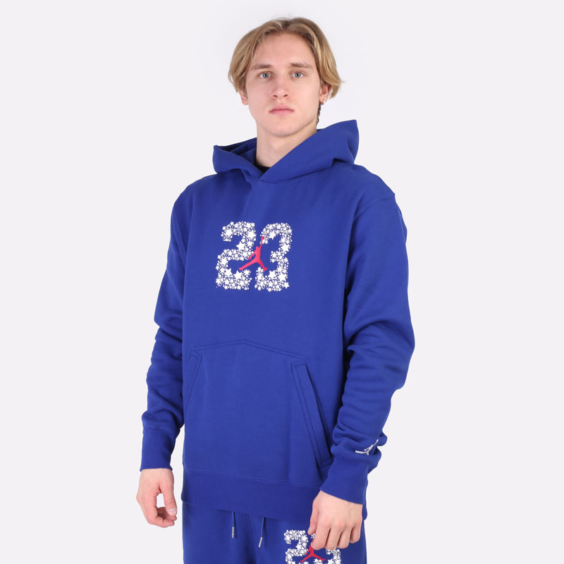 мужская синяя толстовка Jordan Sport DNA Fleece Pullover Hoodie DJ0218-455 - цена, описание, фото 5