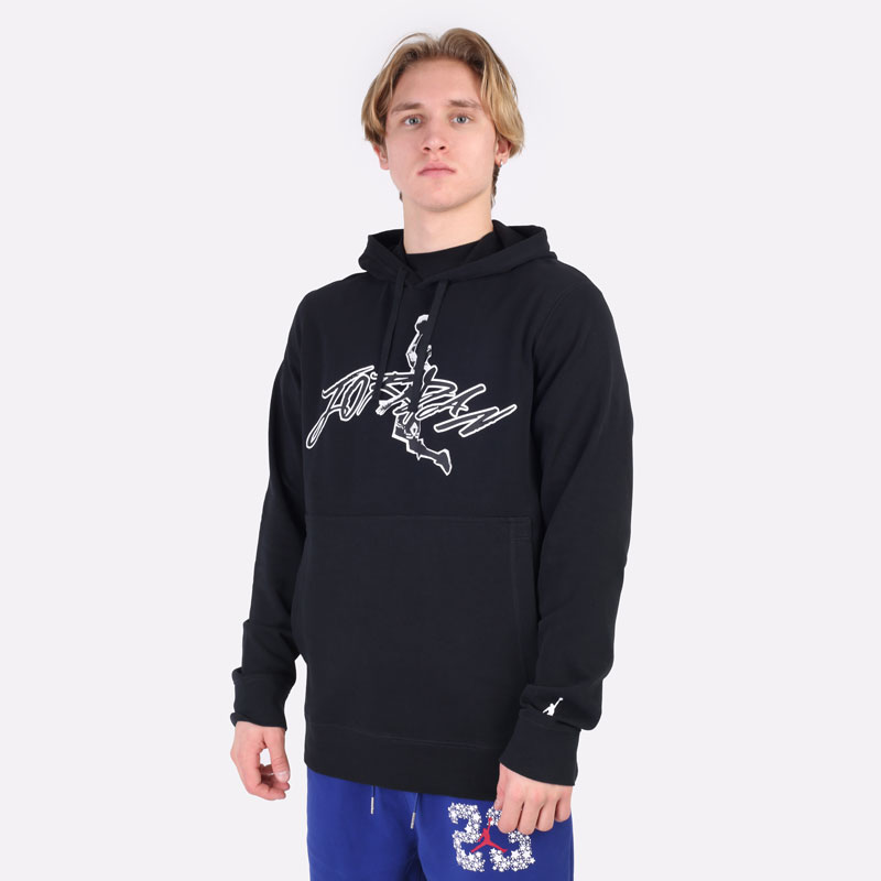 мужская черная толстовка Jordan Dri-FIT Air French Terry Pullover Hoodie DJ0634-010 - цена, описание, фото 5