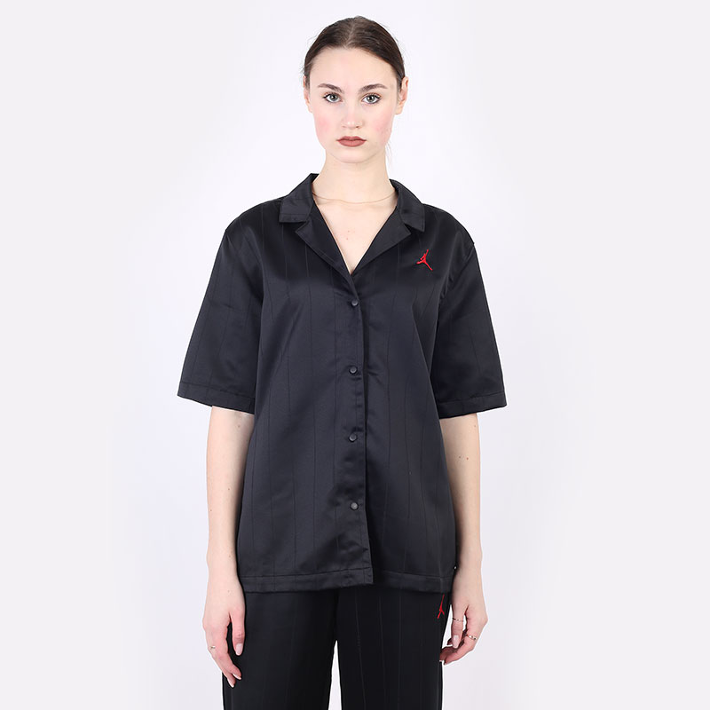 женская черная рубашка Jordan Heritage Woven T-Shirt DM5228-010 - цена, описание, фото 1