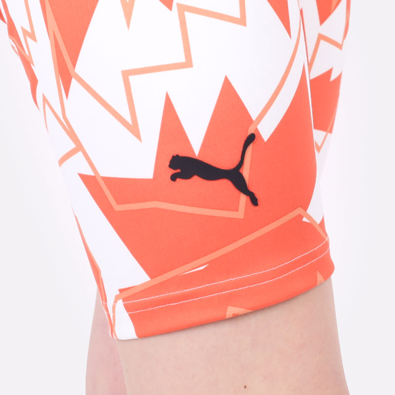 женские оранжевые шорты  PUMA Give Buckets Biker Short AOP 53434902 - цена, описание, фото 2