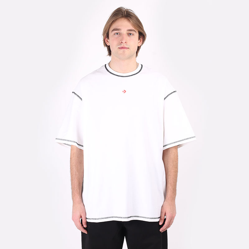 мужская белая футболка Converse Crossover Tee 10020975101 - цена, описание, фото 1