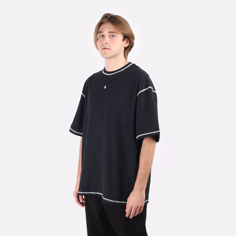 мужская черная футболка Converse Crossover Tee 10020975027 - цена, описание, фото 7