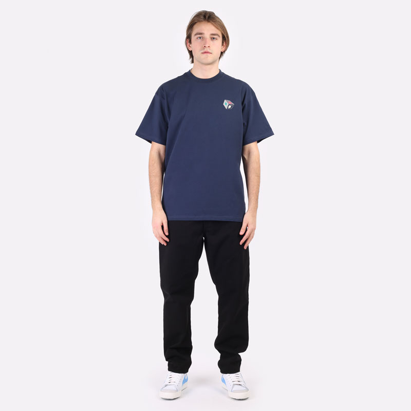 мужская синяя футболка Carhartt WIP S/S Cube T-Shirt I030181-blue - цена, описание, фото 7
