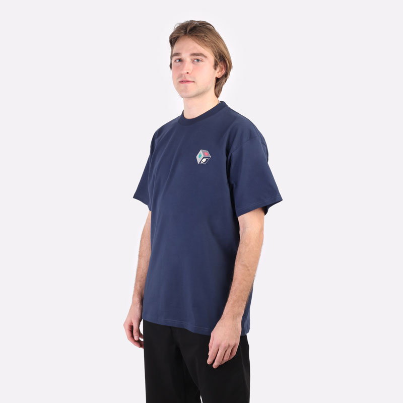 мужская синяя футболка Carhartt WIP S/S Cube T-Shirt I030181-blue - цена, описание, фото 4