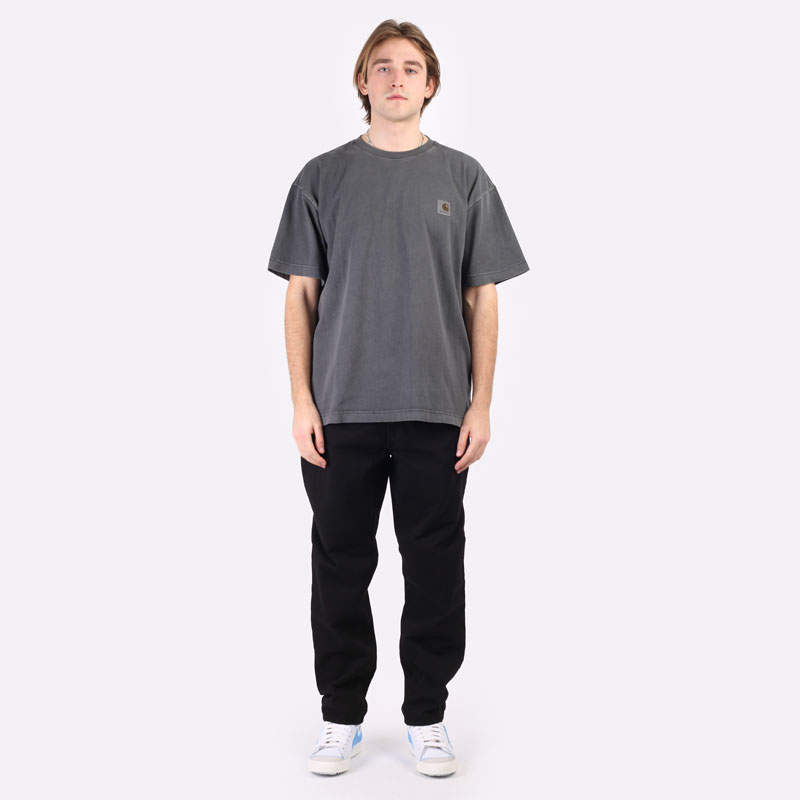 мужская серая футболка Carhartt WIP S/S Nelson T-Shirt I029949-black - цена, описание, фото 6