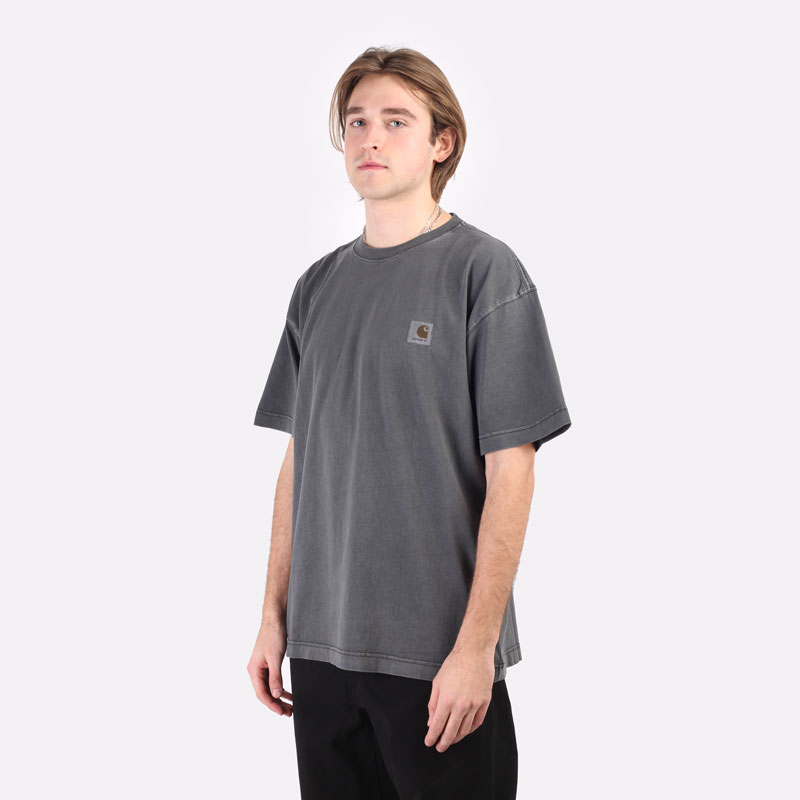 мужская серая футболка Carhartt WIP S/S Nelson T-Shirt I029949-black - цена, описание, фото 5