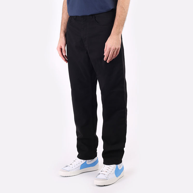мужские черные брюки Carhartt WIP Newel Pant I026514-black - цена, описание, фото 1
