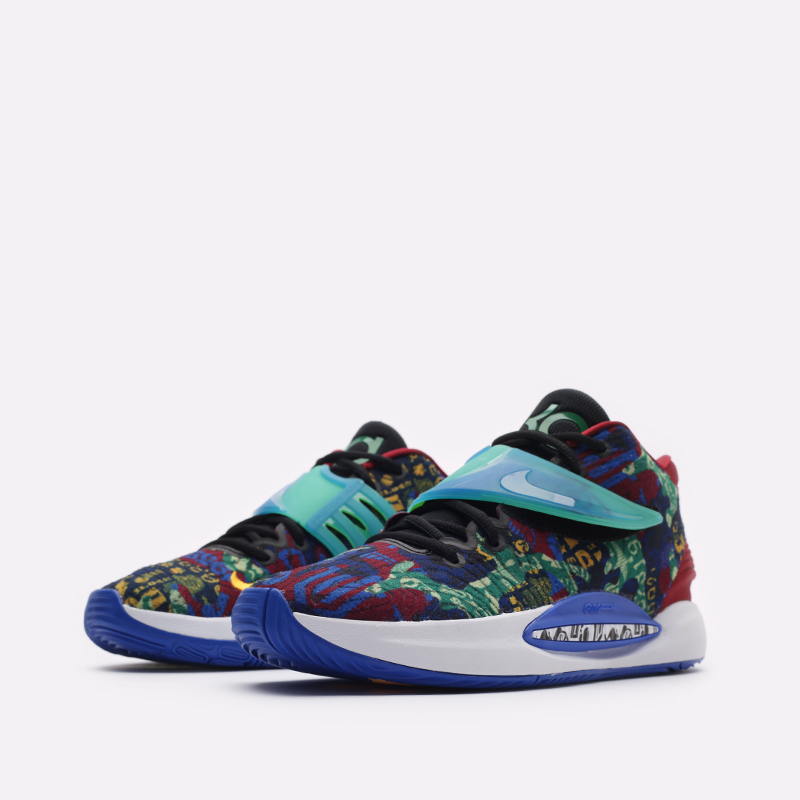 мужские разноцветные баскетбольные кроссовки Nike KD14 NRG DC9382-500 - цена, описание, фото 4