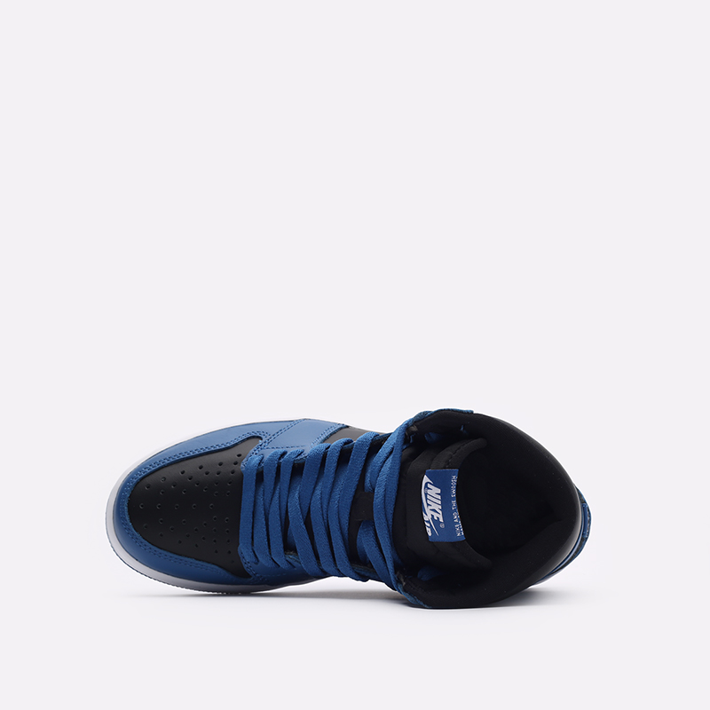 мужские синие кроссовки Jordan 1 High OG 555088-404 - цена, описание, фото 6