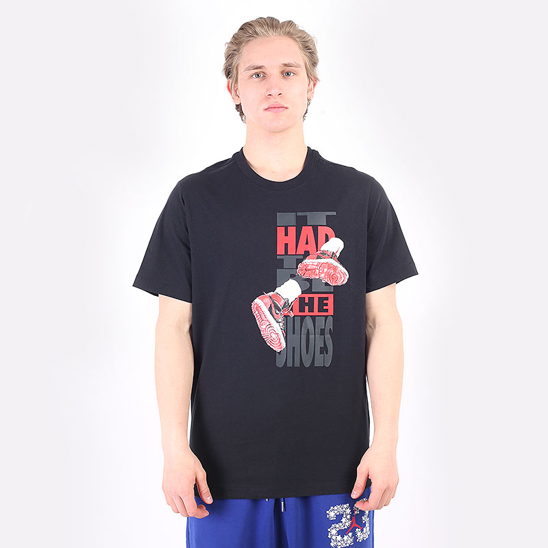 мужская черная футболка Jordan The Shoes T-Shirt DH8952-010 - цена, описание, фото 1