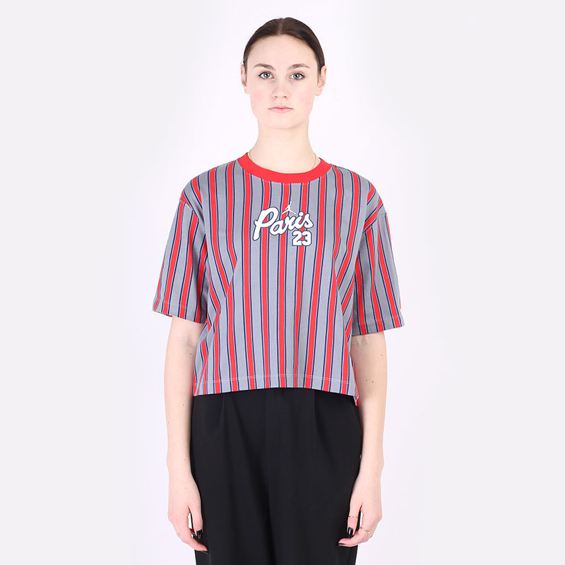 женская серая футболка Jordan Paris Saint-Germain Graphic T-Shirt DM4998-090 - цена, описание, фото 1