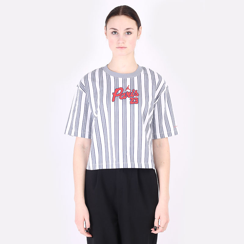 женская белая футболка Jordan Paris Saint-Germain Graphic T-Shirt DM4998-100 - цена, описание, фото 1