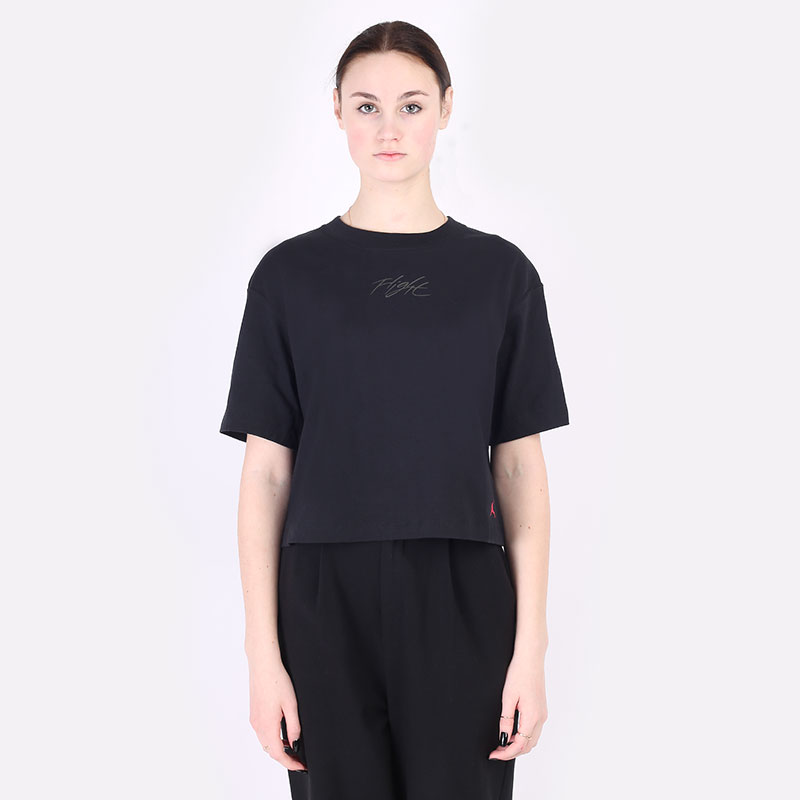женская черная футболка Jordan Heritage Boxy Graphic T-Shirt DN2776-010 - цена, описание, фото 1