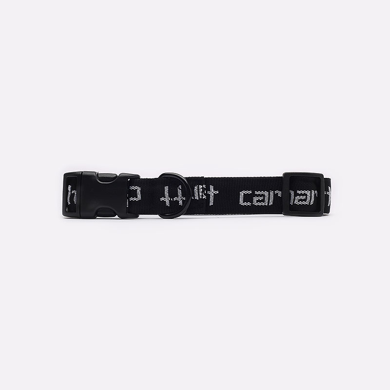  черный ошейник, поводок Carhartt WIP Script Dog Leash&Collar I030251-black/white - цена, описание, фото 1