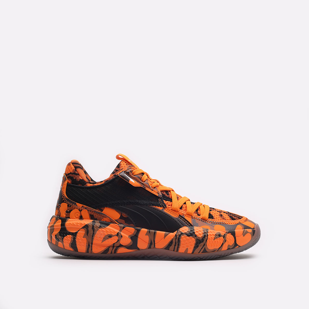 женские оранжевые баскетбольные кроссовки PUMA Court Rider Maverick 37600901 - цена, описание, фото 1