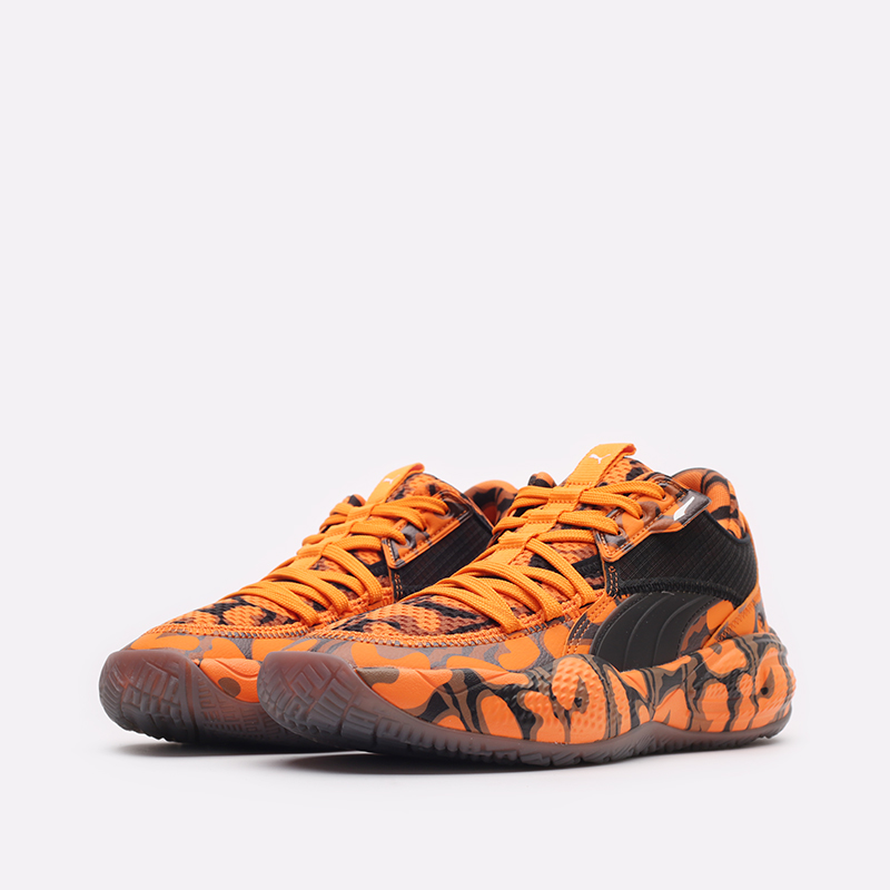 женские оранжевые баскетбольные кроссовки PUMA Court Rider Maverick 37600901 - цена, описание, фото 4